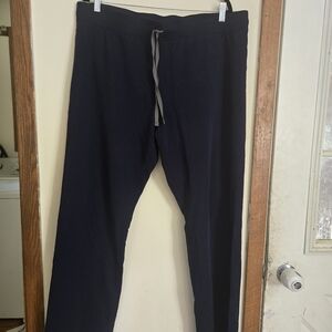 Figs Navy Blue‎ Joggers with Gray Drawstring